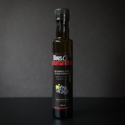 Olives et gourmandises - Vinaigre balsamique foncé de style traditionnel - 250 ml